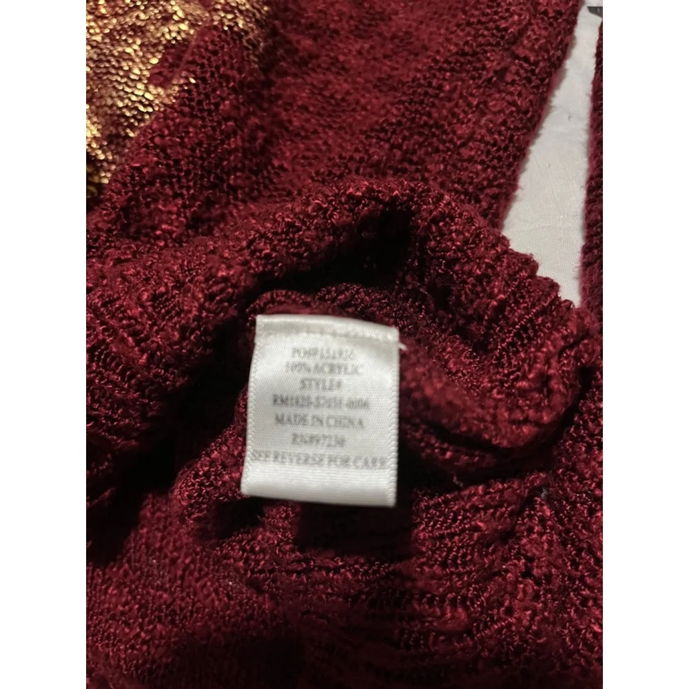 Women's Almost Famous Burgundy Love Sweater Size L - Picture 5 of 5